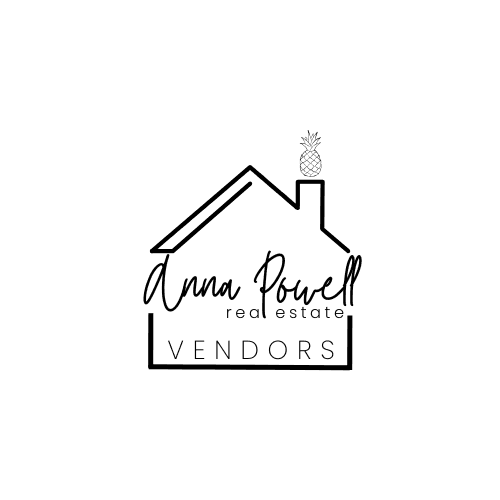 Logo of Anna Powell Real Estate Vendors with a house outline and pineapple on the chimney.